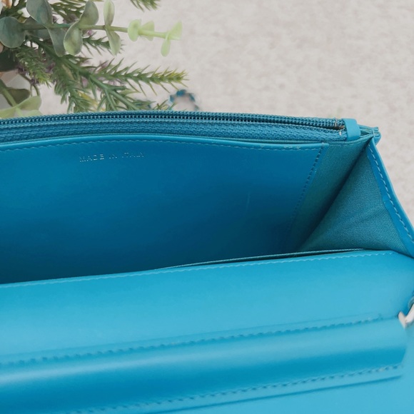 Chanel Boy Wallet on Chain Turquoise Patent WOC - Picture 11 of 13